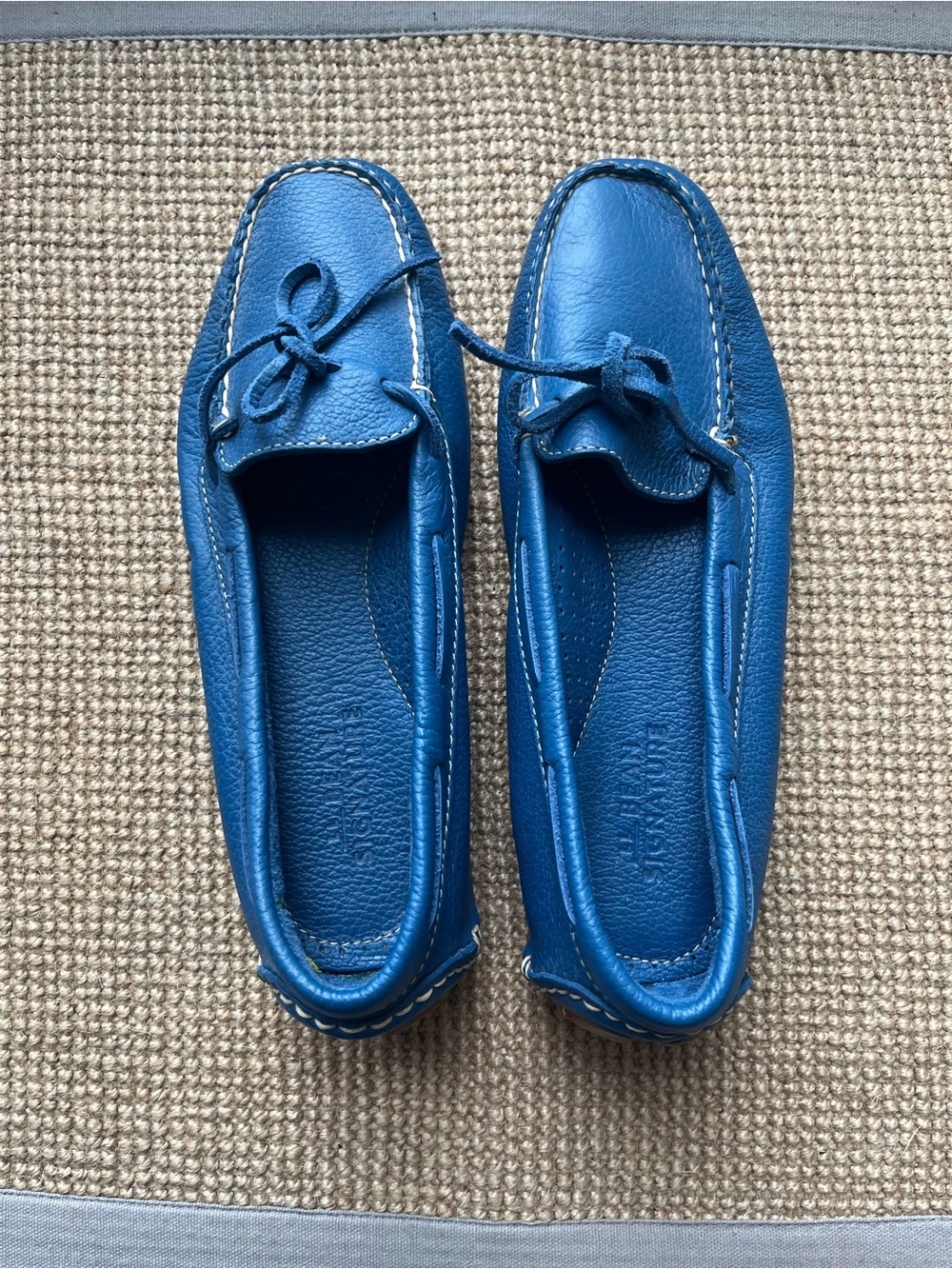 L.L. Bean Blue Leather Driving Moccasins